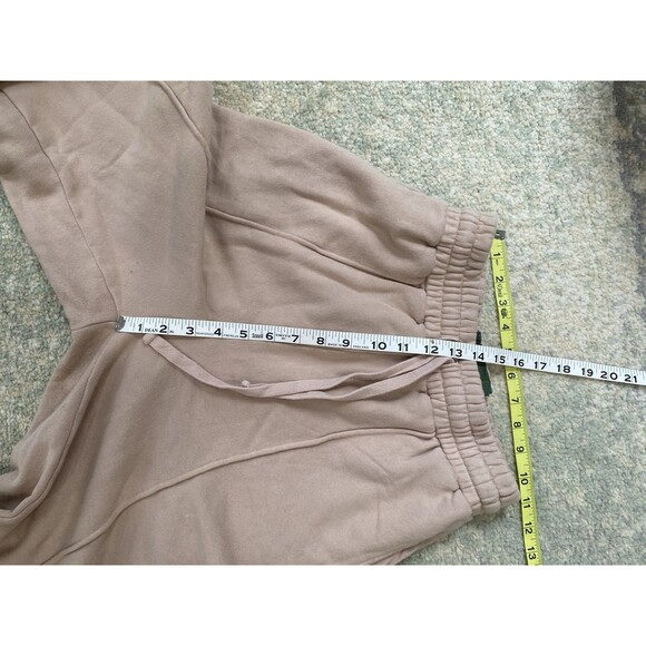 Daily Drills 100% Cotton Size XS/S Womens Wide Leg Tan High Waisted Sweatpants - Picture 8 of 11